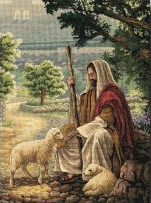 Картина Спасенный,  вышивка крестом